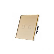 Interrupteur De Lumière Tactile Led Double Verre 2k