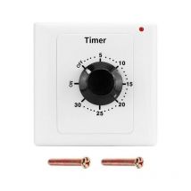 Interrupteur de Minuterie, ac 220V 15A Compte à Rebours Mécanique Intelligent à Minuterie Socket Time Switch 86 Panneau Timer Bouton de Command (30