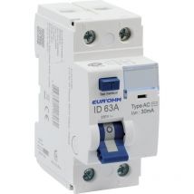 Eurohm - Interrupteur différentiel 63A 1P+N 30mA connexion haut/bas vis Classe ac nf (23763)