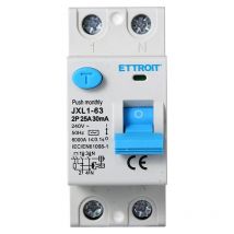 Disjoncteur à courant résiduel pur 2P 25A 6kA 30mA 220V Lifesaver