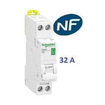 Disjoncteur 1P+N 2A - 10A - 16A - 20A - 32A et Interrupteur dif a ou ac 2x40A ou 2x63A Schneider Rési9-XP Matériel: Disjoncteur 1P+N 32A