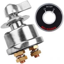Interrupteur d'Isolation de Batterie 12V - Courant Élevé pour Voitures, Bateaux et Camions