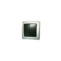 Electro Dh - Interrupteur à double chasse argent/gris 36 535/di/pg