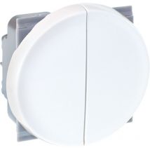 Doppio interruttore momentaneo - 10AX - comete Bianco