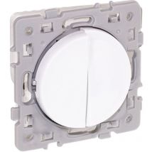 Doble interruptor on/off - Blanco - square reno sans griffes