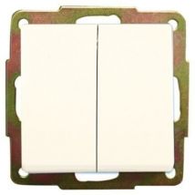 GSC - Interrupteur encastré double blanc