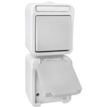 Peranova - Interrupteur et prise 102441 Pera gris clair, gris foncé