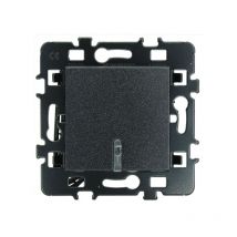 Eur Ohm - Interrupteur va et vient Lumineux Anthracite (61903R)