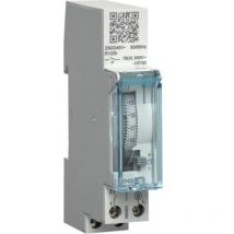 Interrupteur horaire électromécanique compact 1 voie sur 24 heures avec réserve Hager EHN011