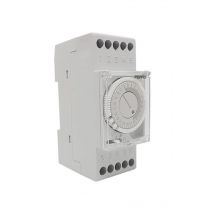 Interrupteur horaire journalier à cavaliers sans réserve de marche 2 din Perry