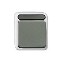 Merten - aquastar off/interrupteur inverseur, unipolaire, gris clair, MEG3116 8029