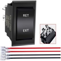 Gotrays - interrupteur inverseur de polarité 12v 3 positions momentané dc Motor Control dpdt 4 broches (ON)-Off-(ON) 20A rv Commutateur pour 5th