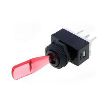Interrupteur à levier lumineux 12v Rouge 6a/12vdc On-off Ts-20/r