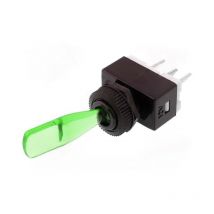 Interrupteur à levier lumineux 12v Vert 6a/12vdc On-off Ts-20/ge