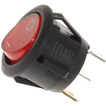 Interrupteur lumineux rouge 3 cosses diam 20mm 6A