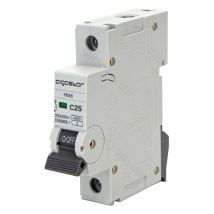 Aigostar - 25A magnetothermic switch 1P curve c 220V 1 Din Rail Module
