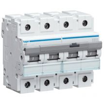 Interrupteur mangnetotermique Hager 4P 100A 10KA c 6 modules HMF490