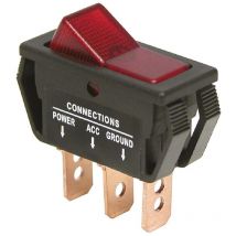 Interrupteur On Off Rouge 12V 20A 30x14mm 0810682