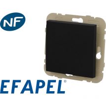 Efapel - Interrupteur permutateur de va-et-vient noir mat Logus 90