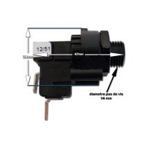 TBS109 Interrupteur pneumatique 220V 16A 361-IM.125 - noir - Tecmark