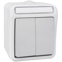 Interrupteur Pour Gamme Peranova 102445 Pera Gris Clair, Gris Foncé