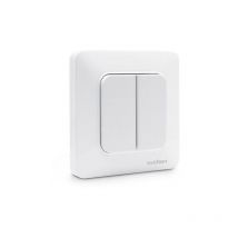 Interrupteur radio double Enocean sans fil sans pile - Avidsen - 600101 - Interrupteur double
