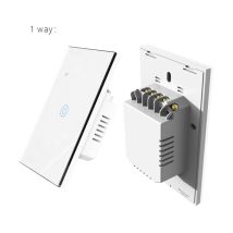 Interrupteur tactile WiFi Panneau de commutation intelligent pour la maison Voyant LED Panneau en verre trempé Interrupteur d'éclairage Fonctionne