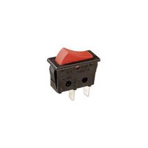 Electro Dh - Interrupteur unipolaire 11.400.SL/NR Indicateur lumineux type Faston 16A/250V Couleur Noir et Rouge 8430552016440