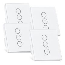 Interrupteur Volet Roulant Connecté WiFi, Commutateur Intelligent Volet Roulant Stores Connecté, Interrupteur Tactile Peut Éteindre la LED, Timer - 4