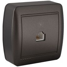 Prise RJ11 en saillie - Noir graphite Solera