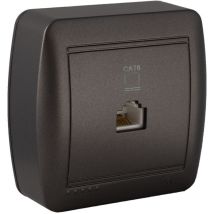 Prise RJ45 Cat 6 en saillie - Noir graphite Solera