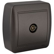 Prise tv en saillie - Noir graphite Solera