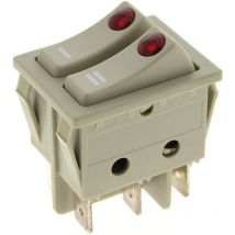 Delonghi - Interruttore 6 morsetti doppio con luci per radiatore