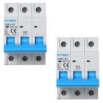 Ettroit - Interruptor automático magnetotérmico 3P 16A 220V 380V Salvavidas Stotz 2 Piezas