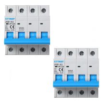 Ettroit - Interruptor automático magnetotérmico 4P 20A 220V 380V Salvavidas Stotz 2 Piezas