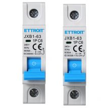 Ettroit - Interruptor automático magnetotérmico 6A 1P 220V Salvavidas Stotz x 2