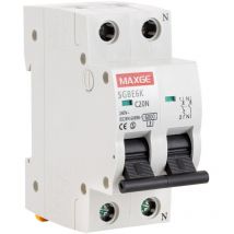 Interruptor Magnetotérmico Residencial 1P+N 6-40A 6kA Curva C MAXGE Alpha+ 50 A