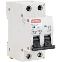 Interruptor Magnetotérmico Residencial 1P+N 6-40A 6kA Curva c Maxge Alpha+ 40 a