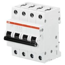 Circuito disyuntor ABB 4P 10A 6 ka Tipo C 4 Módulos S204