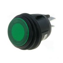 Interruptor Basculante 2Ctos 10A/250Vac IP65 Luminoso Verde