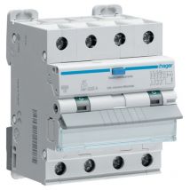 Hager - Magnetotérmico Diferencial 4P 10A 6kA 300mA curva c Tipo ac 4M AFP460H