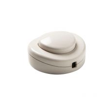 Interruptor de paso Duolec 2A redondo. Color blanco -