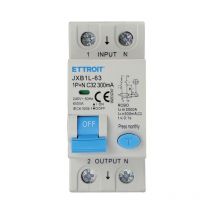 Interruptor diferencial 1P+N, 2 módulos, 230Vac, 32A, 300mA, 6KA, clase A