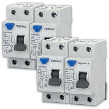Aigostar - interruptor diferencial de seguridad 50A 2P 30mA 240V 4 piezas