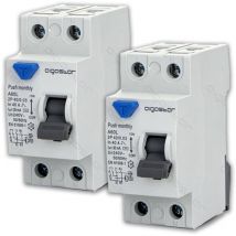 Aigostar - interruptor diferencial salvavidas ac 2P 40A 30mA 240V 2 piezas
