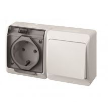 Interruptor elec 16amp-250v estanco conm. enchufe ip54 abs b