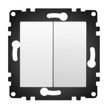 Interruptor Empotrable Doble Blanco IP20 Serie wLux - Iluminashop