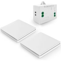 Interruptor inalámbrico sin batería con fuente de alimentación autoalimentada, control remoto inalámbrico para luces y electrodomésticos, impermeable