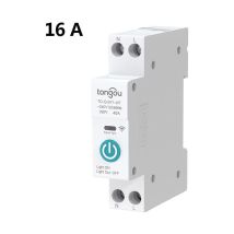 Tuya - Interruptor inteligente wifi 1P 16A con riel din para hogar inteligente, control remoto inalámbrico