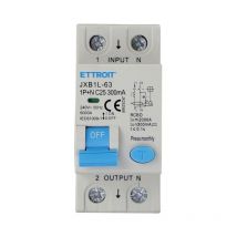 Ettroit - interruptor magnetotérmico diferencial 1P+N, 2 módulos, 230Vac, 25A, 300mA, 6KA, clase a